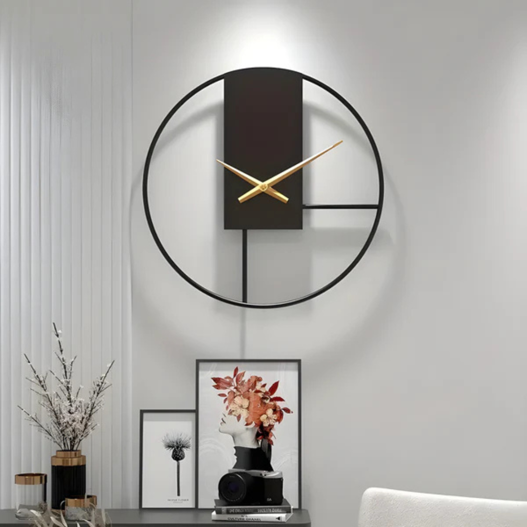 Aurum - Elegant minimalistisk väggklocka | Stilren och lugnande tyst design