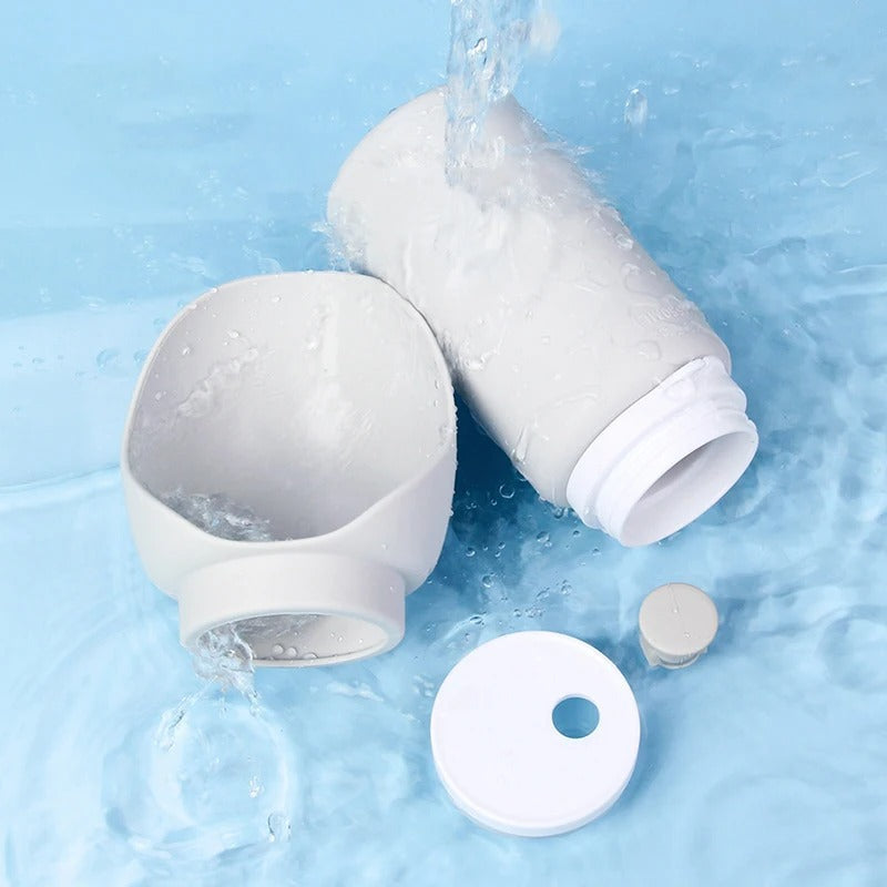 Miljövänlig och praktisk hopfällbar vattenflaska för att ta med sig