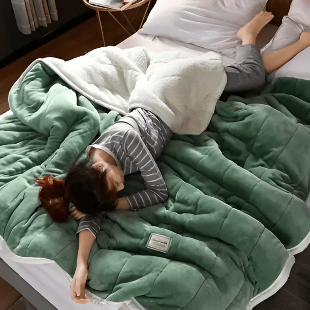 Mysig Sherpa-fleecefilt – Ultra mjuk, varm och lyxig pläd för säng och soffa