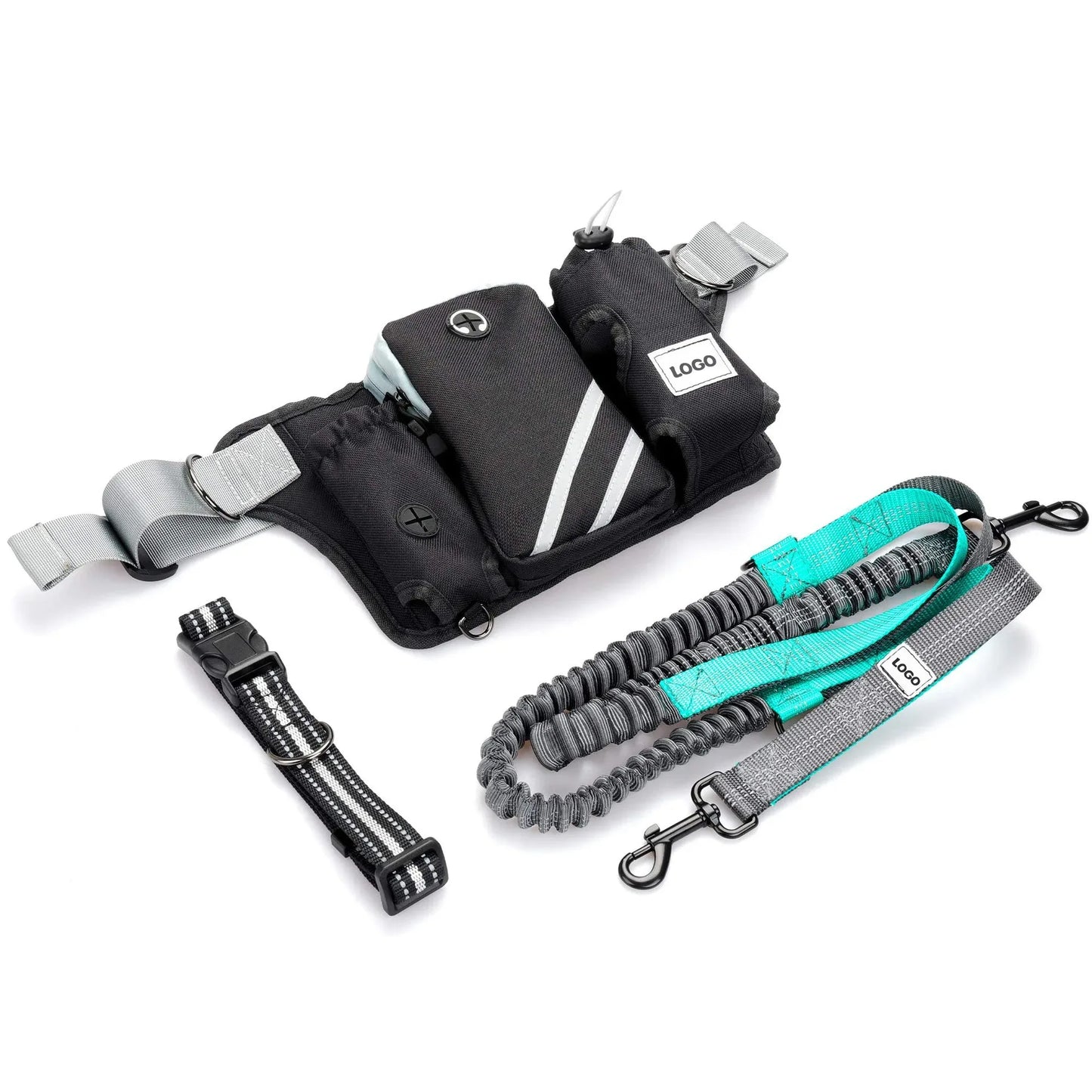 Reflekterande joggarhundkoppel för säker löpning