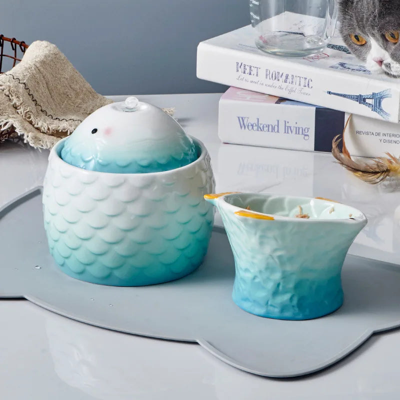 Lyxig keramisk vattenfontän för husdjur - friskt och hälsosamt dricksglädje