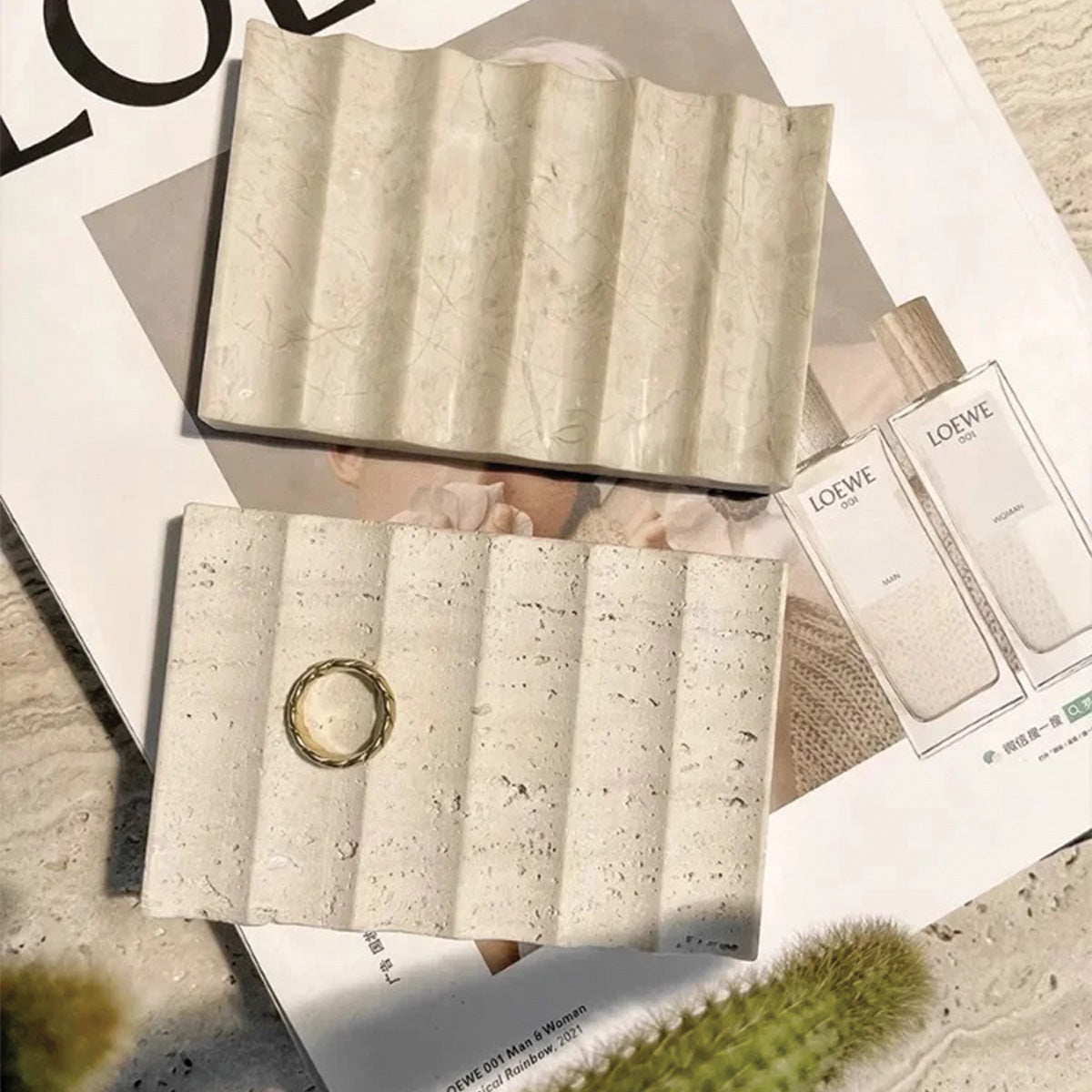 Elegant Cannelé stenbricka | Förfinad naturlig sten design för en sofistikerad inredningsdekoration