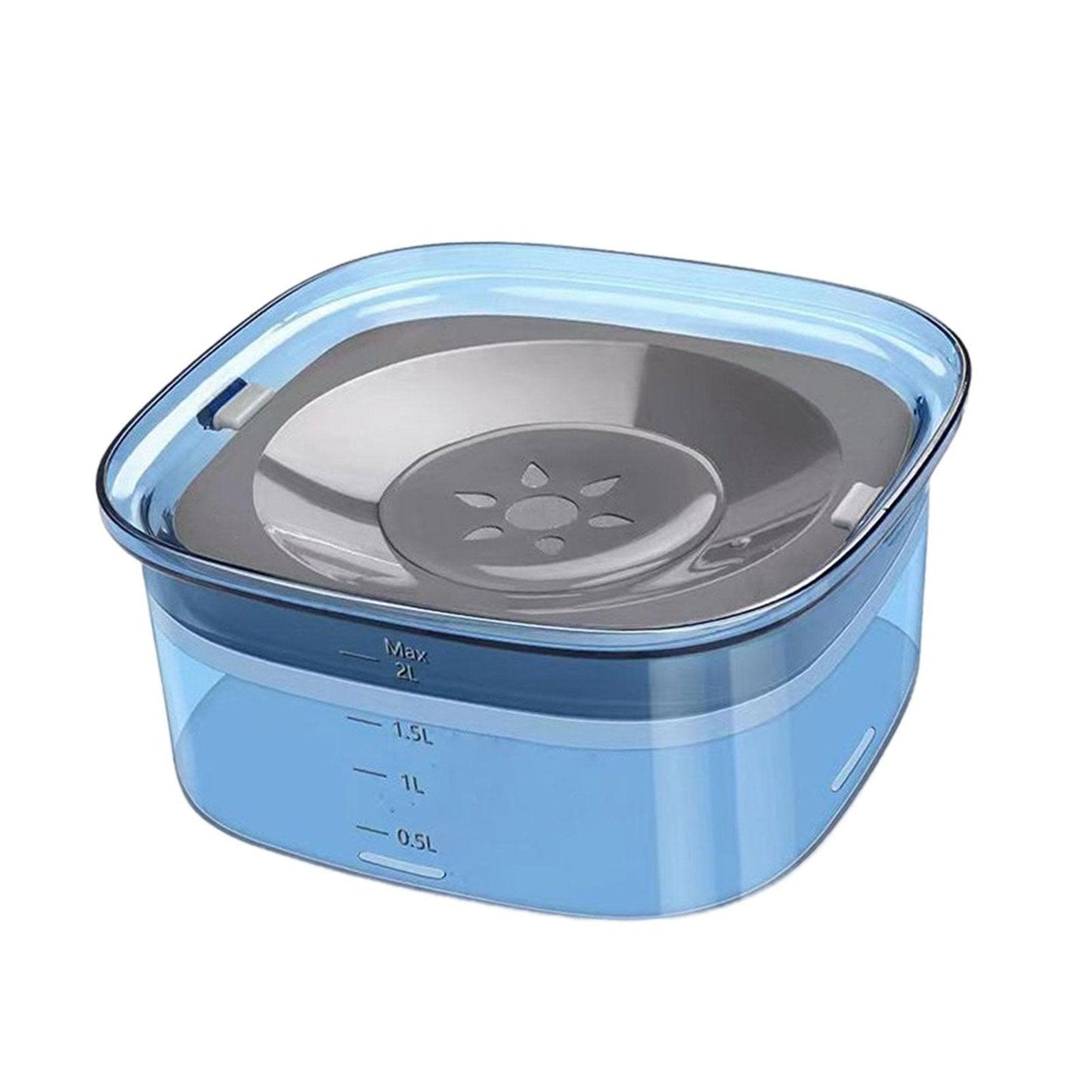 Uppfriskande anti-kladd dryckeskål för husdjur