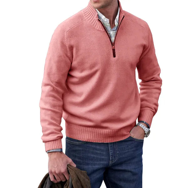 Thilo - Elegant Classic Cashmere Zip-up Sweater for Stylish Comfort