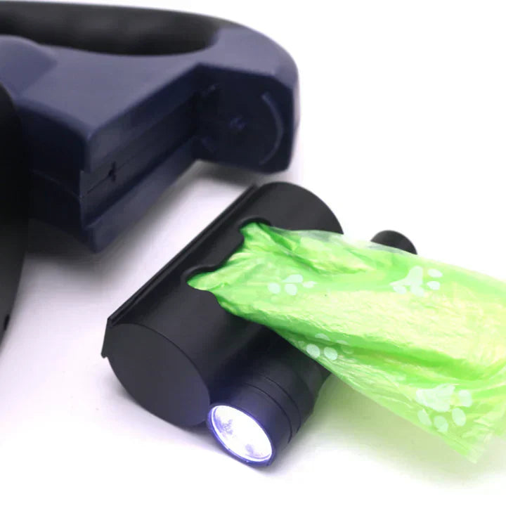 Knopplös hundstege med dubbelt kontrollsystem för extra säkerhet