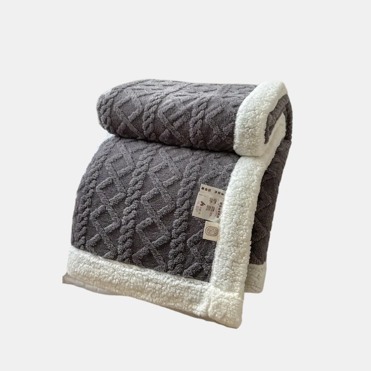 Ultra mjuk fluffig Sherpa-fleecefilt - varm och bekväm pläd för inomhus- och utomhusavkoppling