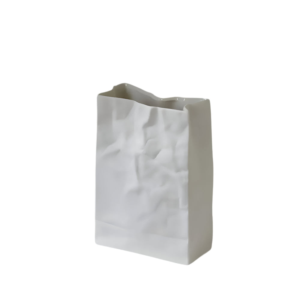 Celorie - Stilren modern keramikvas med papperspåsesdesign