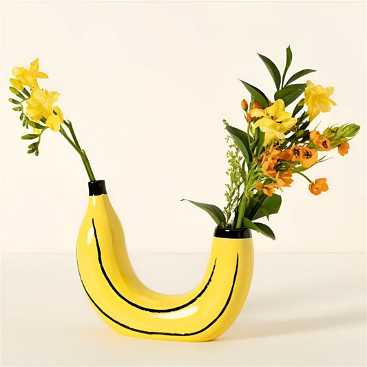 Seralith - Unik modern dekorativ bananformad vas för stilfulla interiörer