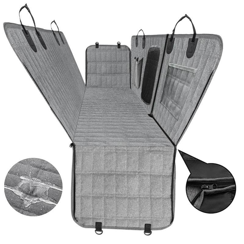 Ultimat komfort hundresehammock för bakre säte